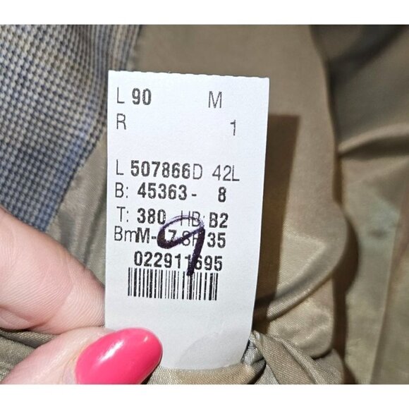 Vtg Lauren Ralph Lauren Wool Sport Coat Mens 42L Union Made Grey Check Blazer - Picture 9 of 14